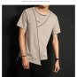 2017 Men\'s Tops new summer cotton round neck short sleeve t shirt mens cloak irregular fashion t-sh