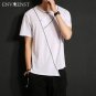 2017 Men\'s Tops new summer cotton round neck short sleeve t shirt mens cloak irregular fashion t-sh