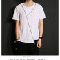 2017 Men\'s Tops new summer cotton round neck short sleeve t shirt mens cloak irregular fashion t-sh