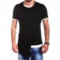 M-2XL Short Sleeve Irregular Capes Shirts Men O-Neck Patchwork Black Gray Blue Cloak T Shirt Youth 2