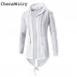 Casual Winter Long Sleeve Slim Fit Men Fashion Autumn Winter Medium Hooded Cardigan Cloak Coat Top B