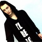 Men Hooded Sweatshirts With Black Gown Hip Hop Mantle Hoodies Fashion Jacket long Sleeves Cloak Man\