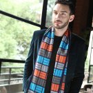 British Plaid Scarf Men Winter Knitted Scarf Cashmere Scarf Cotton Long Poncho Shawl Neck Warmer Sca
