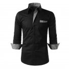 Brand New 2017 Dress Shirts Mens Striped Shirt Cotton Slim Fit Chemise Long Sleeve Shirt Men New Shi