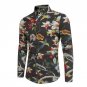 2017 Autumn Spring Men Fashion Floral Long Sleeve Shirt Casual Slim Fit Multi Colors Mens Retro Shir