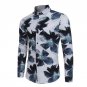 2017 Autumn Spring Men Fashion Floral Long Sleeve Shirt Casual Slim Fit Multi Colors Mens Retro Shir