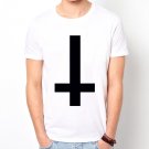 Senlinjeep name Brand Inverted Cross ANTI CROSS SATAN goth metal punk indie harajuku men t-shirt aja