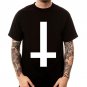 Senlinjeep name Brand Inverted Cross ANTI CROSS SATAN goth metal punk indie harajuku men t-shirt aja