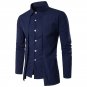2017 New Design Cotton Pure Color White Business Formal Dress Shirts Casual Evening Party Men Fashio