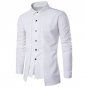 2017 New Design Cotton Pure Color White Business Formal Dress Shirts Casual Evening Party Men Fashio