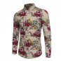 2017 New Autumn Spring Men Fashion Floral Long Sleeve Shirt Plus Size Casual Multi Colors Mens Dress
