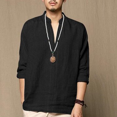 Men Casual Thin Breathable Soft Long Sleeve Shirts Camisa Hombre Solid Color Plain Spring Summer 201
