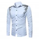 Fashion Plus Size S-3XL Men Clothes Fitness Muscle Long Sleeve Shirt Cotton Solid Casual Male Formal