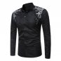 Fashion Plus Size S-3XL Men Clothes Fitness Muscle Long Sleeve Shirt Cotton Solid Casual Male Formal