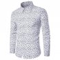 New Summer Autumn Mens Casual Shirt Cool Fish Printed Cotton Shirt Long Sleeve Buttons Down Lapel Sh