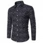 New Summer Autumn Mens Casual Shirt Cool Fish Printed Cotton Shirt Long Sleeve Buttons Down Lapel Sh