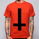 Inverted Cross Men\'s Usa T Shirt ANTI CROSS SATAN goth metal punk indie harajuku men t-shirt camise