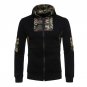 2017 Autumn Man Fashion Long Sleeve Dark Grey Hooded Coat Male Slim Fit Basic Patchwork Zipper Draws