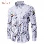 New Fashion Men Shirt Long Sleeve Lapel 3d Splash Ink Print Mens Casual Shirts Plus Size Dress Man S
