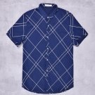 New Business Plaid Shirts Summer Short-sleeve Men Shirts Single Breasted Turn-down Collar Shirts Men