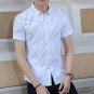 Summer Short-sleeve Business Men Shirts Single Breasted Turn-down Collar Shirts Men Asian Size M-3XL