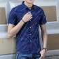Summer Short-sleeve Business Men Shirts Single Breasted Turn-down Collar Shirts Men Asian Size M-3XL