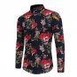 Autumn Spring Men Fashion Floral Long Sleeve Shirt Leisure Fitness Multi Colors Mens Retro Shirts Cl