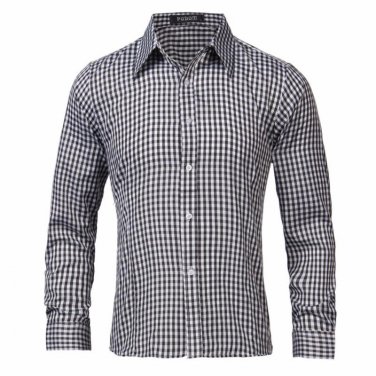 Spring Autumn Men Long Sleeve Shirt Casual High Quality Formal Business Office Plaid Mens Dress Shir