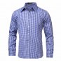 Spring Autumn Men Long Sleeve Shirt Casual High Quality Formal Business Office Plaid Mens Dress Shir