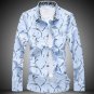 TANGNEST 2017 Spring Long-sleeved Men Shirt Casual Big Size Chemise Homme Fashion Printing Single Br
