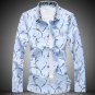TANGNEST 2017 Spring Long-sleeved Men Shirt Casual Big Size Chemise Homme Fashion Printing Single Br