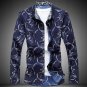 TANGNEST 2017 Spring Long-sleeved Men Shirt Casual Big Size Chemise Homme Fashion Printing Single Br