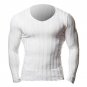 Knitted Tshirt Men Slim Fit Sweater Casual Tee Shirt Pullover V Neck Knitting T-shirt Fashion Solid