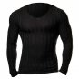 Knitted Tshirt Men Slim Fit Sweater Casual Tee Shirt Pullover V Neck Knitting T-shirt Fashion Solid