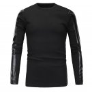 2017 New Compression T Shirt Men Long Sleeve Stretch Fitness T-shirt Crewneck Men Bodybuilding Cross