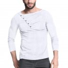 2017 Leisure Top Men\'s Stylish T-shirt Autumn Spring Fashion Brand T Shirts Men Long Sleeve Elastic