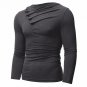 2017 Leisure Top Men\'s Stylish T-shirt Autumn Spring Fashion Brand T Shirts Men Long Sleeve Elastic