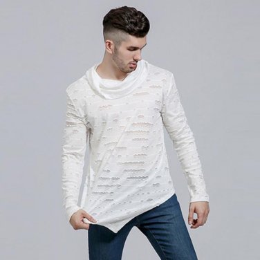 Hip-hop Brand High Quality 2017 Autumn Winter Men Muscle Long Sleeve Soild Cotton T Shirt Casual Top