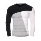 2017 Mens Round Neck T-Shirts Luxury Casual Slim Fit Stylish Short Sleeve Crewneck T Shirt Men Splic