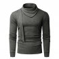 2017 New Autumn Spring T-shirt Men\'s Long Sleeve Heap Collar Slim Fit Casual Hip Hop T Shirts Men T