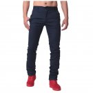 Size 30-44 Mens Straight Cargo Pants Chinos Men Casual Business Slim Fit Autumn Spring Solid Color C