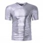 2017 Summer Mens Fashion Tee Shirt Short Sleeve V Neck Solid Color T-Shirt Gilt Cloth Fitness Casual