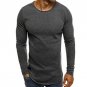 Mens Tshirt Long Sleeve T Shirt Plain Tees Tops Bodybuilding Sportswear Crewneck T-Shirts Male Slim