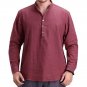 2018 Tee Shirts Tops Men Basic Pullover Tshirts Cotton Line Long Sleeve Stand Collar Buttons Leisure