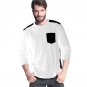 Fashion Gentleman Men Turtleneck Long Sleeve Splice Casual Loose Tops T-Shirt Tee Oversized Gary Bla