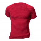 2017 Compression T Shirt Men Short Sleeve Bodybuliding Fitness Hig Elastic Crossfit Top Men\'s Solid