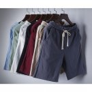 2017 Summer Linen Shorts Plus Size 5XL Men Brand Clothing Plain Casual Beach Short Pants Male Elasti