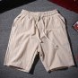 2017 Summer Linen Shorts Plus Size 5XL Men Brand Clothing Plain Casual Beach Short Pants Male Elasti