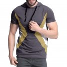 Mens Short Sleeve Sweatshirt Hoodies T-shirt 2017 Casual Slim Hooded T-Shirts For Mens Clothing Men 