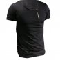 Solid Color Plain Top 2017 Summer Men\'s Short Sleeve Zip Round Neck Hip Hop T Shirts Men Ripped Hol